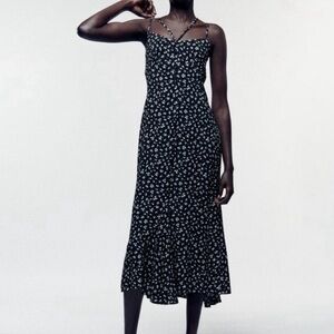 Black floral Zara dress